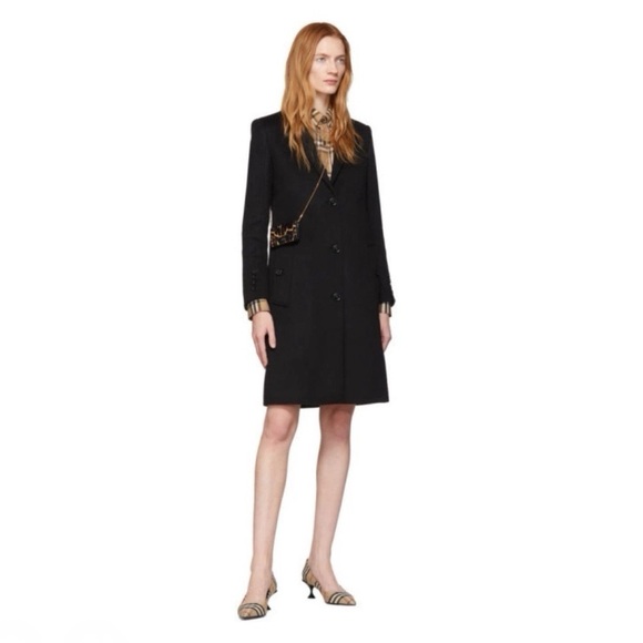 Burberry Bramley Wool & Cashmere Car Coat Women's Blazer Coat Black - Picture 3 of 10